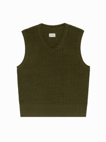 Waffle V-Neck Vest