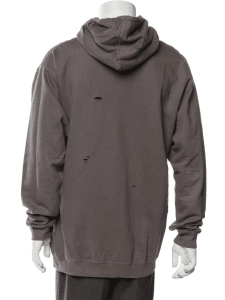 Distressed Crew Neck Hoodie