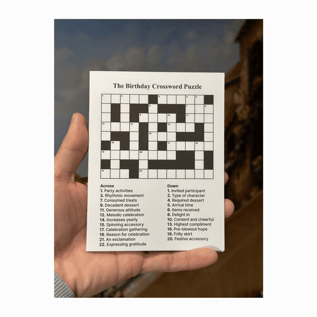 the birthday crossword puzzle