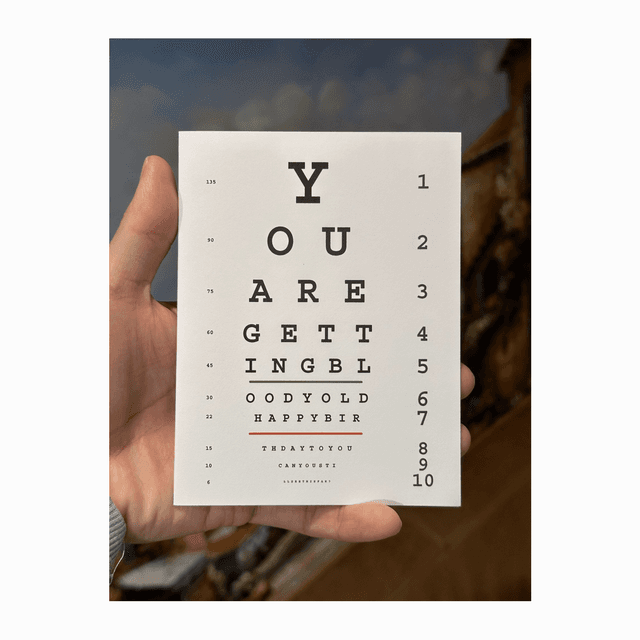 you are getting bloody old eye exam